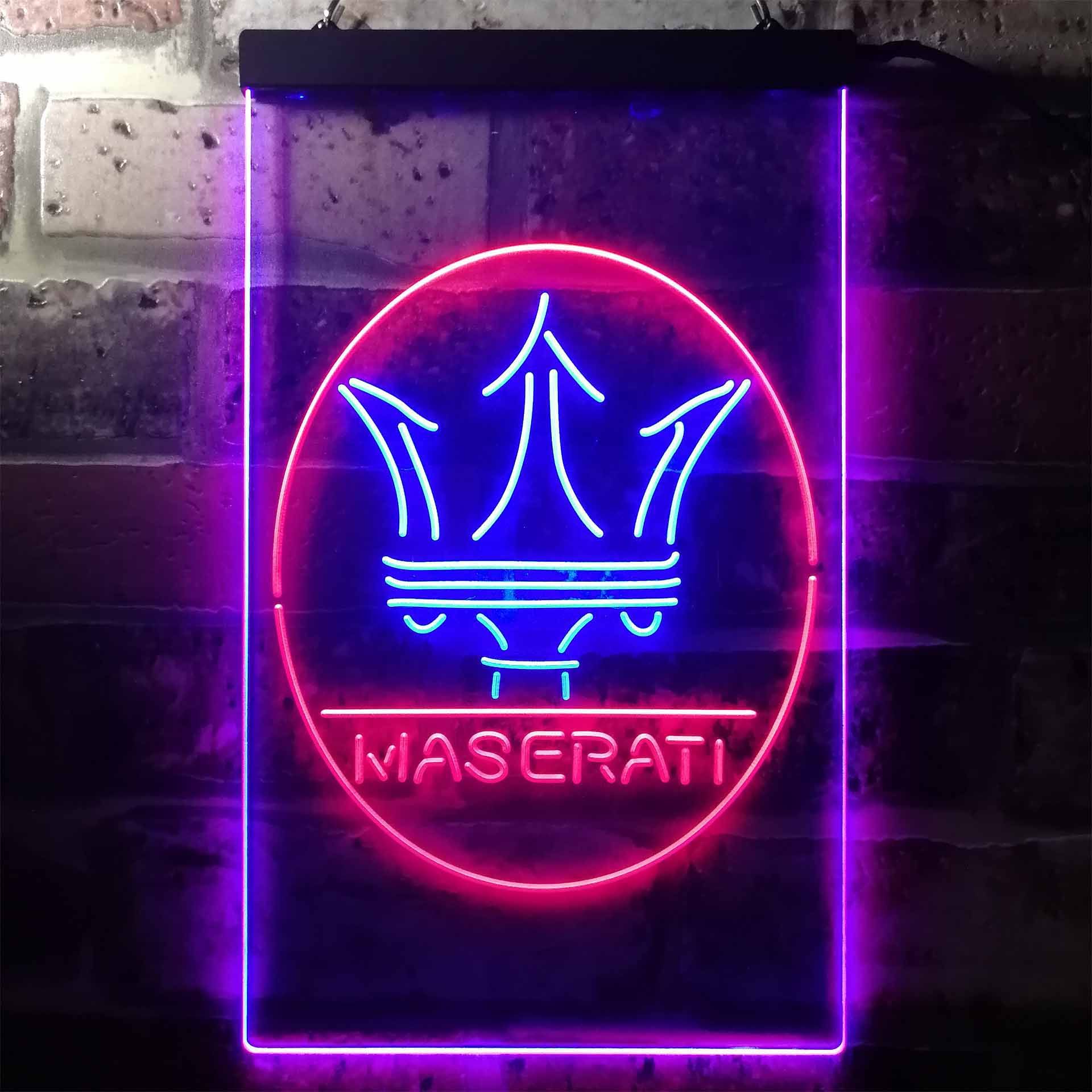 Maserati Dual LED Neon Light Sign